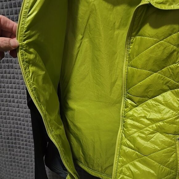 LLBean Primaloft Windbreaker Running Jacket XL Zip Insulated Quilted Sport Green - Picture 10 of 14